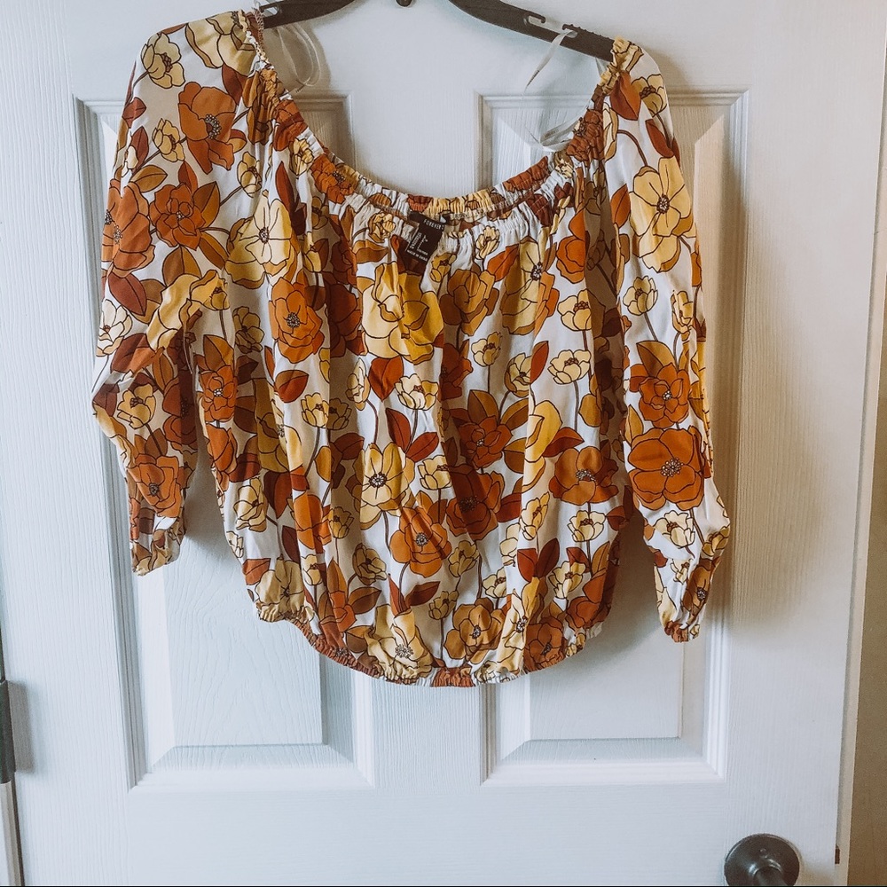Boho floral crop top